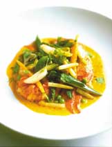 Radius’ Michael Schlow serves up an elegant array of food including Maine lobster with ginger, snap peas, baby carrots, zucchini and artichokes