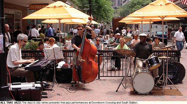 Jazz performances at Downtown Crossing and South Station